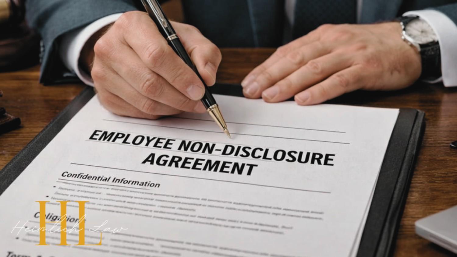 Image of a manager explaining an NDA agreement